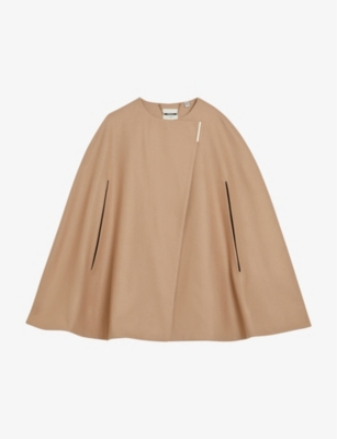 TED BAKER: Valariy logo-plaque wool-blend cape