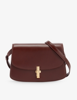 The Row Sofia 8.75 Leather Cross-body Bag In Bourbon Shg