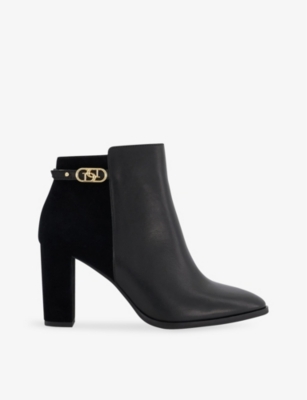 DUNE: Olia buckle-hardware leather ankle boots