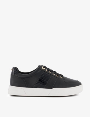 DUNE: Elysium side-stripe leather low-top trainers