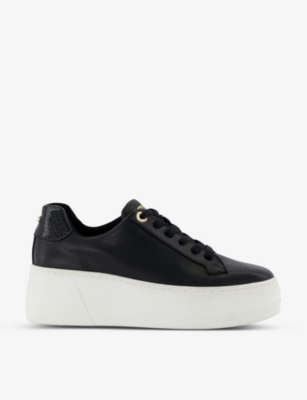 DUNE: Episode leather flatform low-top trainers