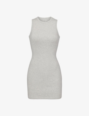 Skims Grey Cotton Mini Dress