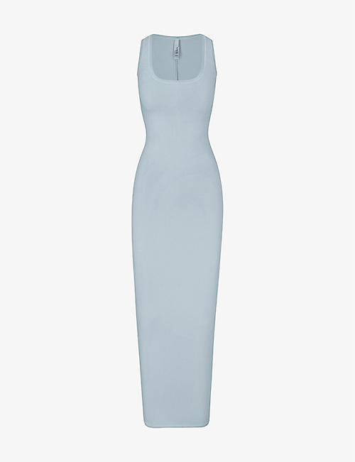 SKIMS: New Vintage scoop-neck stretch-cotton maxi dress