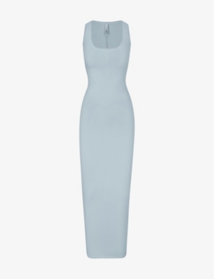 SKIMS - New Vintage scoop-neck stretch-cotton maxi dress | Selfridges.com