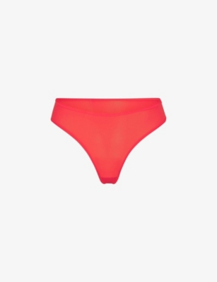 SKIMS - Fits Everybody mid-rise stretch-woven thong | Selfridges.com