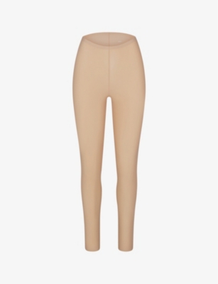 Shop Skims Womens Clay Foundation High-rise Stretch-woven Leggings In Nude (lingerie)