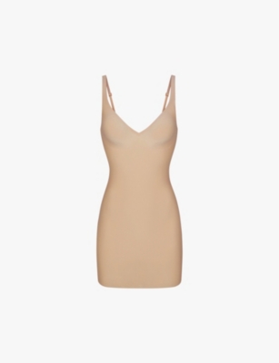 Skims Barely There Shapewear Low Back Shorts In Clay
