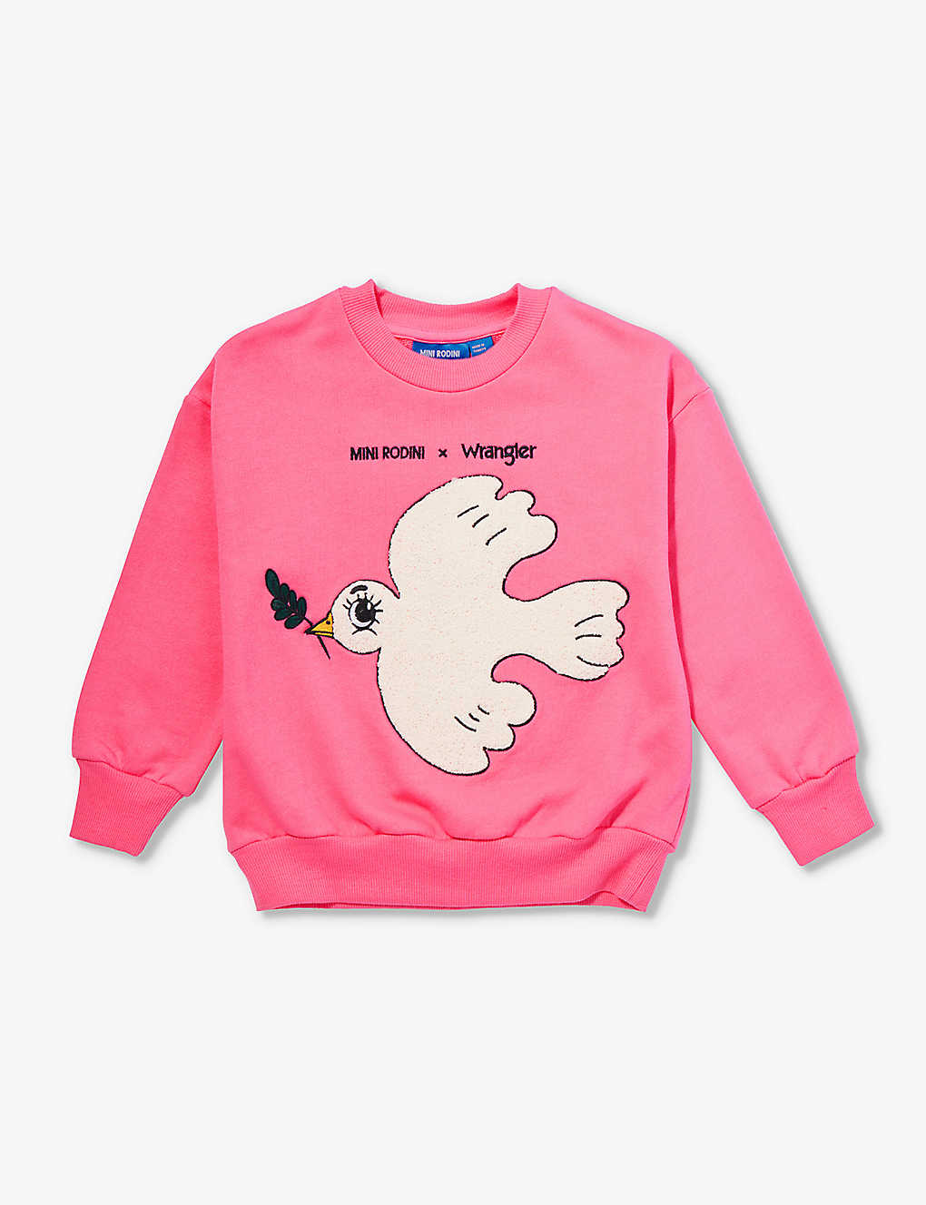 Mini Rodini Girls Pink Kids X Wrangler Peace Organic Cotton-jersey Sweatshirt 18 Months - 11 Years