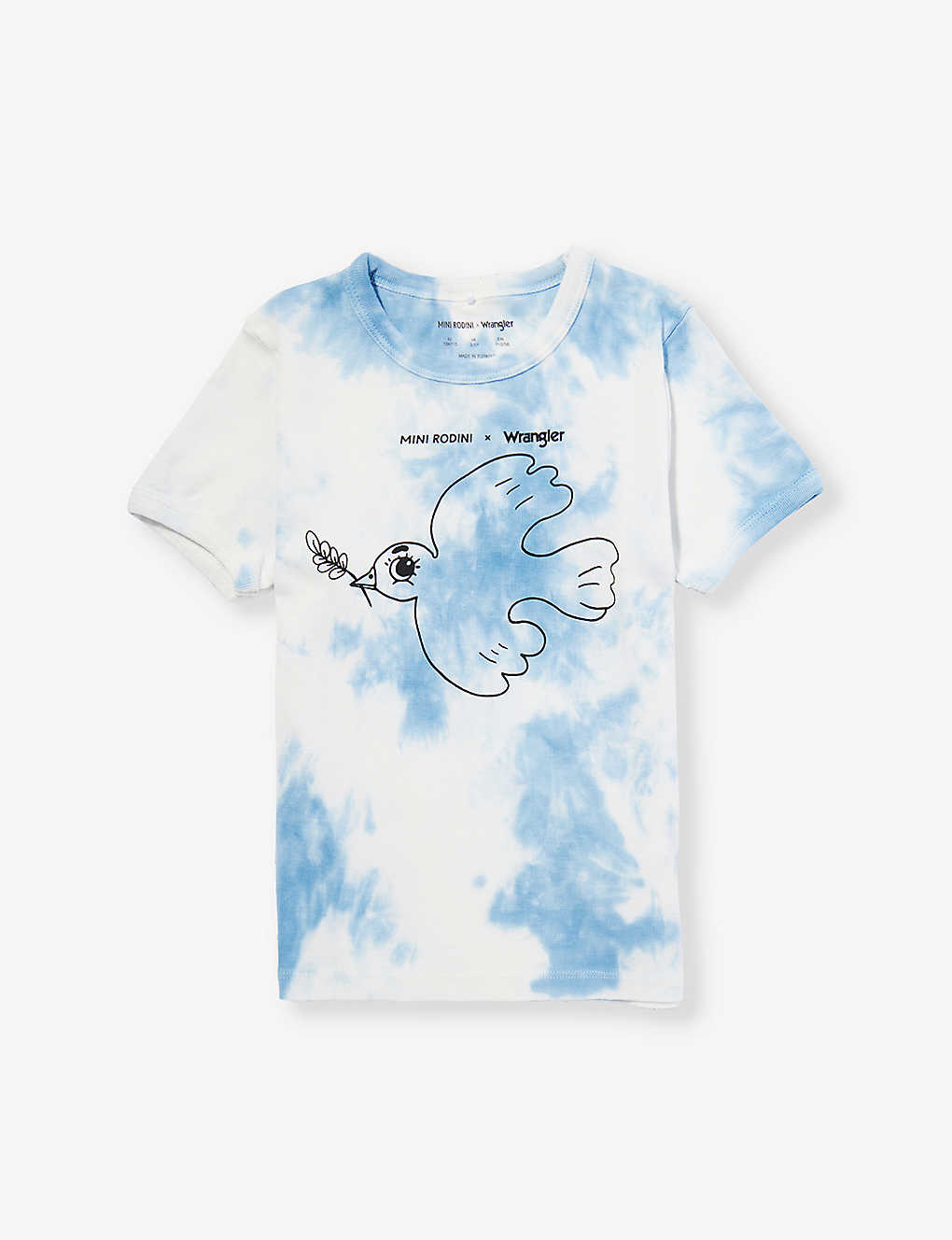 Mini Rodini Light Blue T-shirt For Kids With Dove