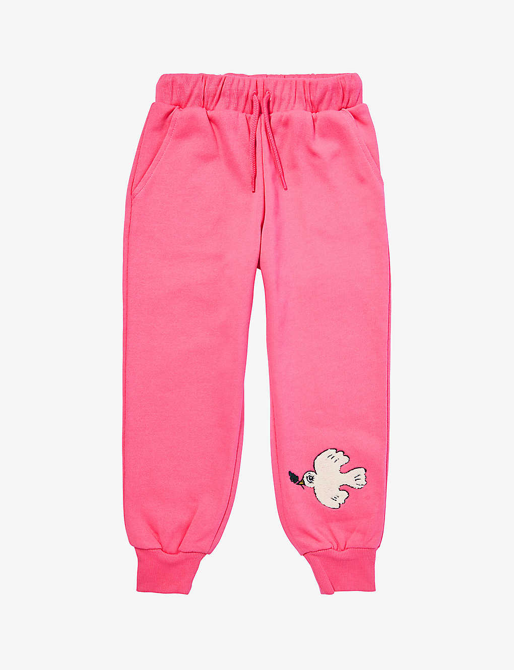 Mini Rodini Girls Pink Kids X Wrangler Peace Graphic-print Organic Cotton-jersey Jogging Bottoms 18