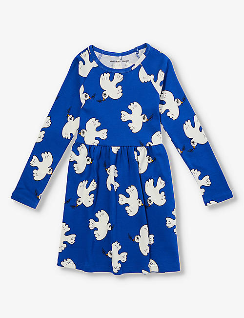 MINI RODINI: Mini Rodini x Wrangler Peace graphic-print organic cotton-jersey dress 18 months - 11 years