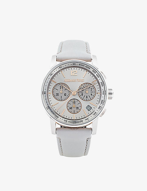 BUCHERER CERTIFIED PRE OWNED: Pre-loved Audemars Piguet 26393CR.OO.A009VE.01 Code 11.59 18ct white-gold and 18ct rose-gold automatic watch