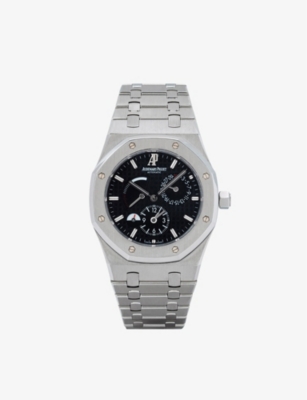 BUCHERER CERTIFIED PRE OWNED: Pre-loved Audemars Piguet CPO 26120ST.OO.1220S Royal Oak Dual Time stainless-steel automatic watch