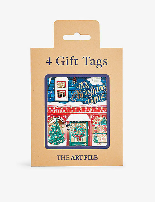 SELFRIDGES EDIT: Pack of four printed paper gift tags