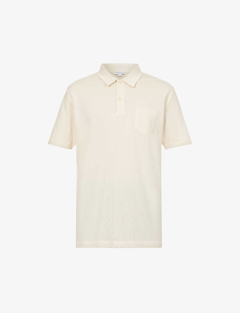 Shop Sunspel Riviera Regular-fit Cotton-jersey Polo Shirt In Undyed