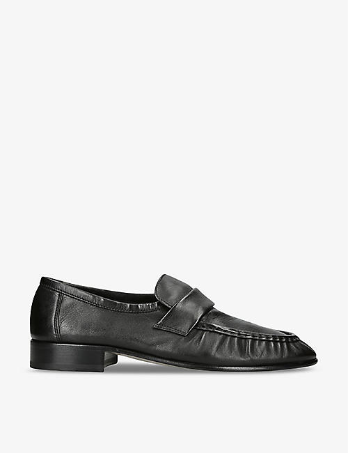 THE ROW: Gathered leather loafers