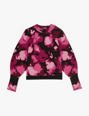 Ted Baker Emallly Branded Jacquard Knit Sweater