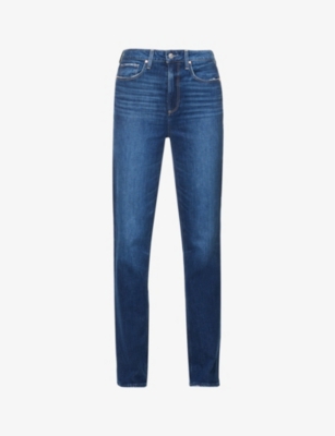 PAIGE - Stella straight-leg high-rise stretch-denim jeans | Selfridges.com