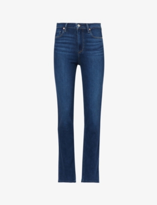 PAIGE: Cindy straight-leg high-rise stretch-denim jeans