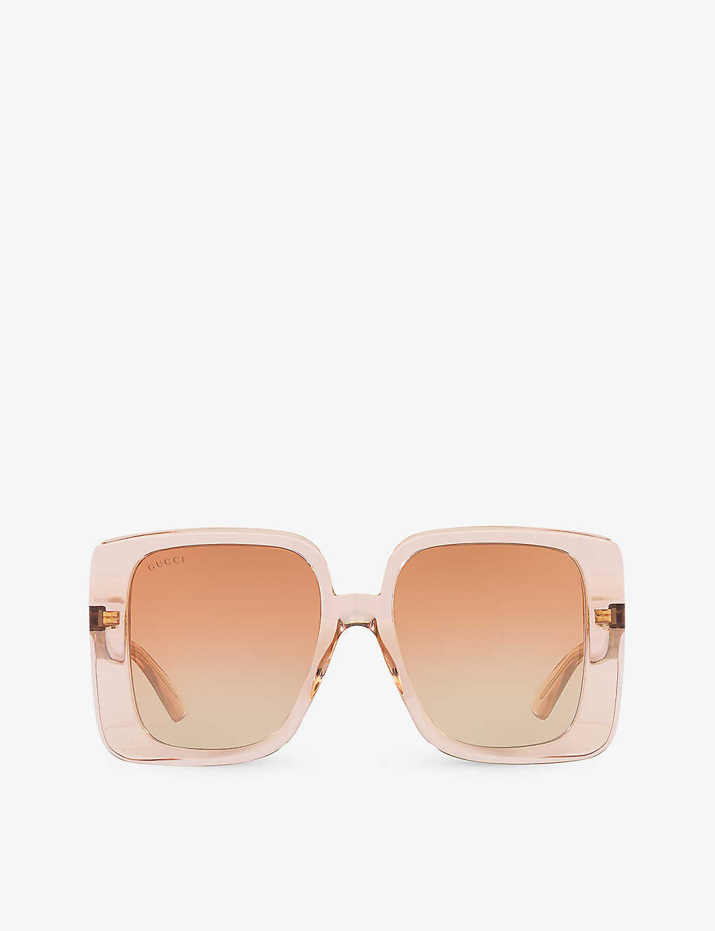 Gucci Womens Cream Gc002074 Gg1314s Square-frame Polyamide Sunglasses
