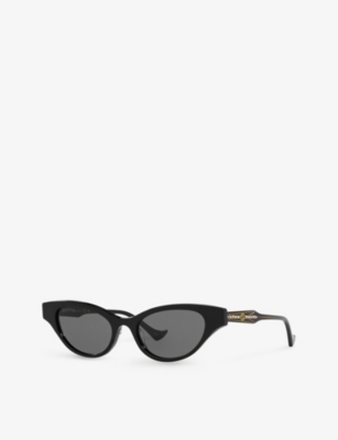 Gucci Gray Cat Eye Ladies Sunglasses Gg1298s 001 51 In Black