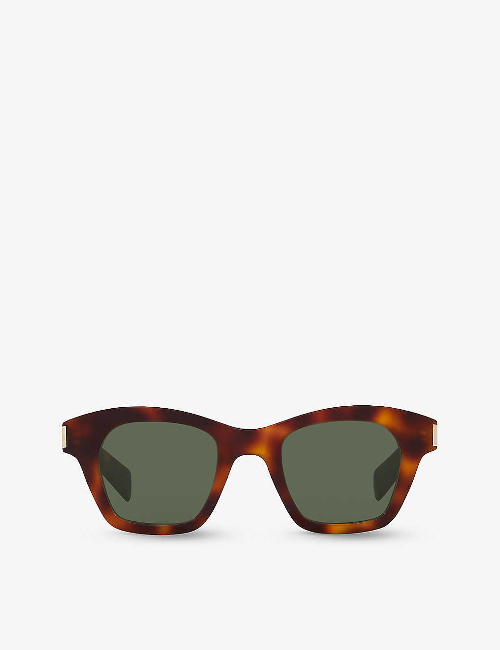 Saint Laurent Womens Brown Sl592 Square-frame Tortoiseshell Acetate Sunglasses