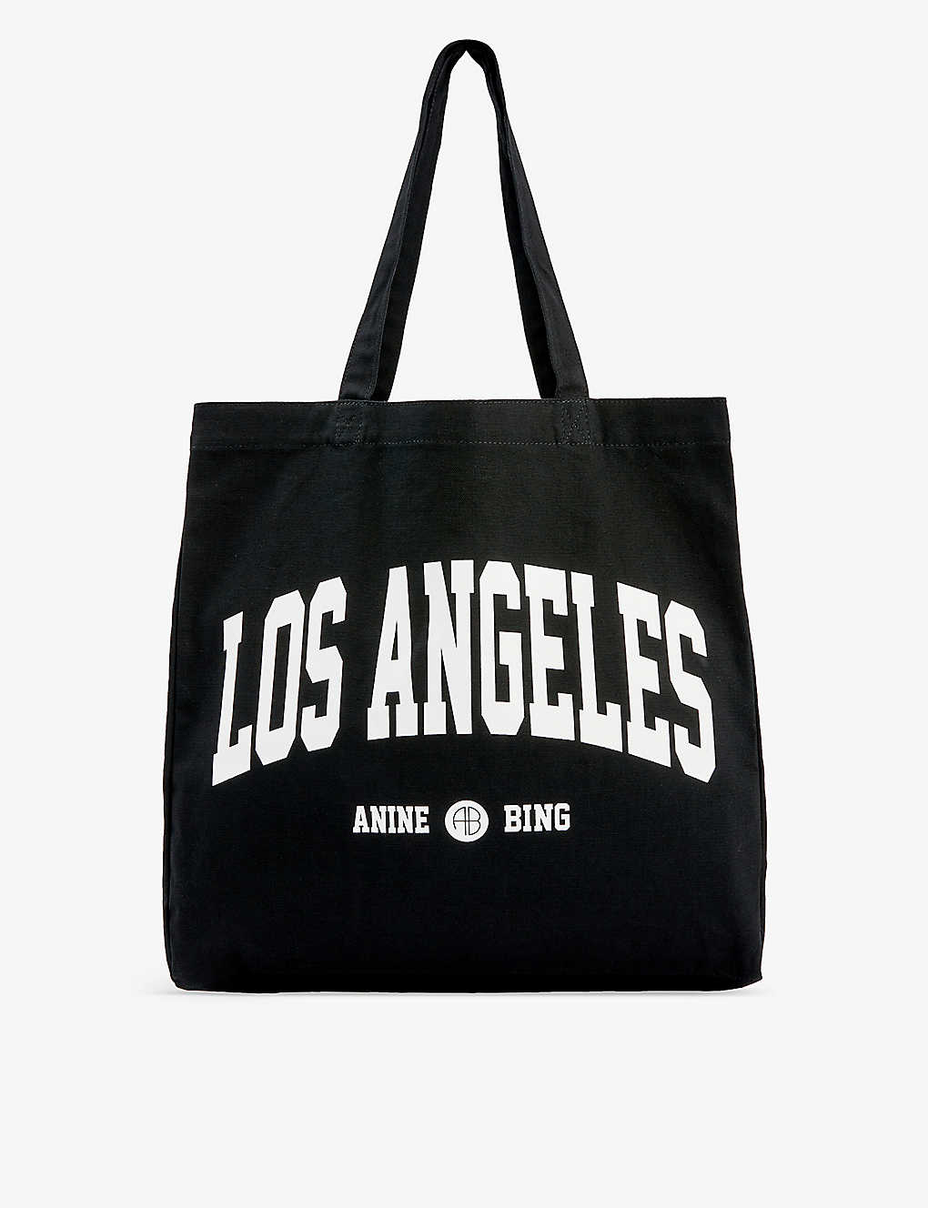 Anine Bing Remy Logo-print Tote Bag In Black