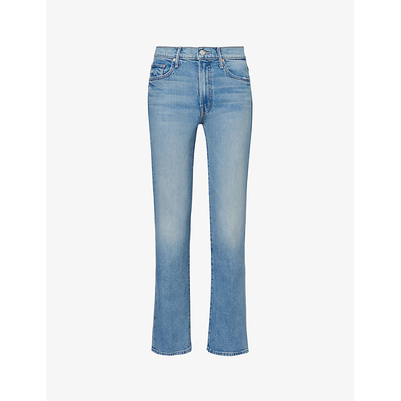 MOTHER MOTHER WOMEN'S PSYCH! THE INSIDER FLOOD STRAIGHT-LEG MID-RISE STRETCH-DENIM JEANS