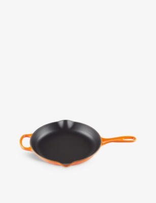 Le Creuset Volcanic Signature Round Cast Iron Skillet