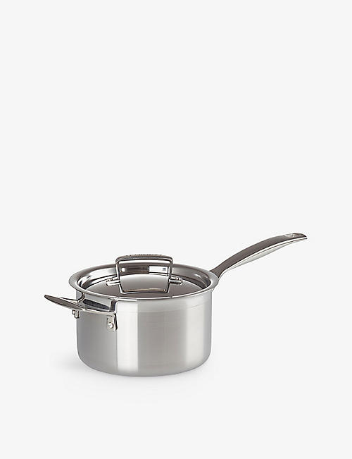 LE CREUSET: 3-ply Stainless Steel saucepan with lid 16cm