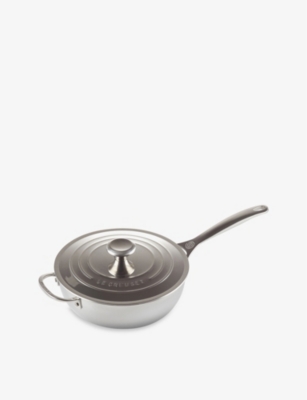 3-ply Stainless Steel Non-Stick Chef's Pan with Lid