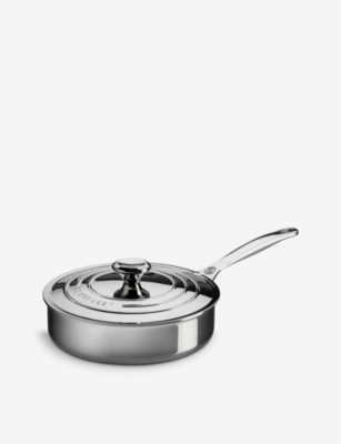 LE CREUSET: Signature 3-ply stainless-steel sauté pan with lid 24cm