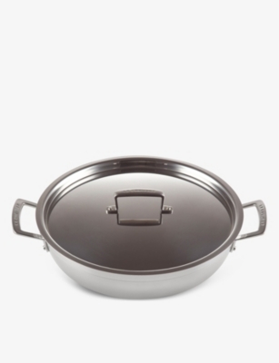 Le Creuset Signature Stainless Steel Shallow Casserole with Lid