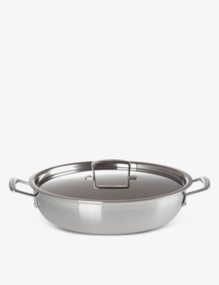 Le Creuset 3-Ply Stainless Steel Shallow Casserole Pan - Interismo Online  Shop Global