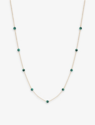 THE ALKEMISTRY THE ALKEMISTRY WOMENS YELLOW GOLD MATCHA 18CT YELLOW-GOLD AND MALACHITE NECKLACE,69901691