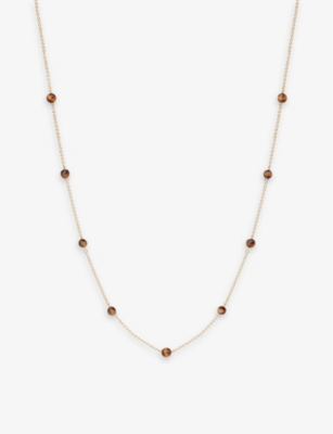 THE ALKEMISTRY THE ALKEMISTRY WOMENS YELLOW GOLD BROWN SUGAR 18CT YELLOW-GOLD AND TIGER-EYE'S NECKLACE,69901738
