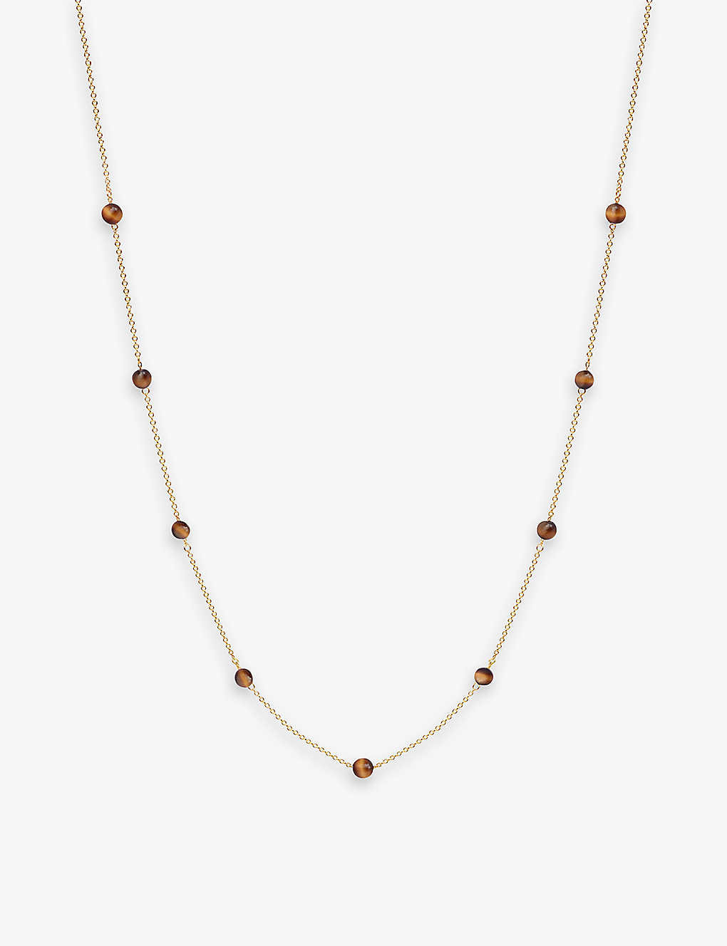 The Alkemistry 18kt Recycled Yellow Gold Brown Sugar Tiger Eye Necklace