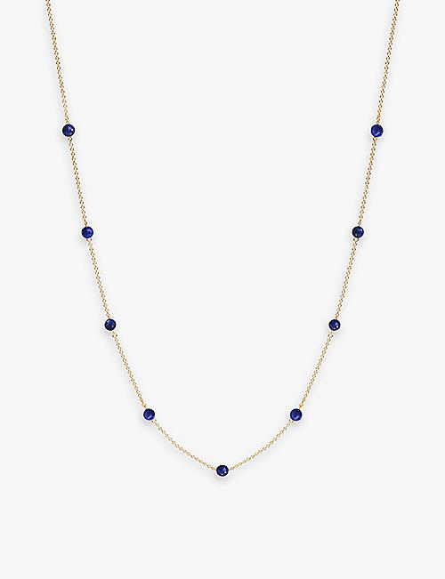 THE ALKEMISTRY: Blueberry 18ct yellow-gold and lapis lazuli necklace