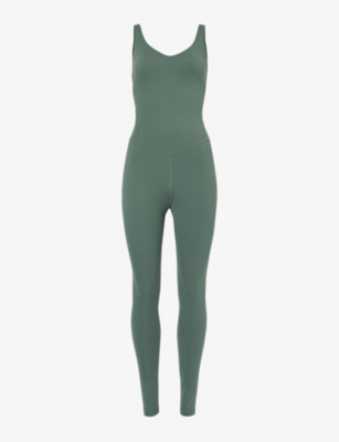 Lululemon Womens Dark Forest Align Scoop-neck Stretch-woven Jumpsuit In Dark Forest