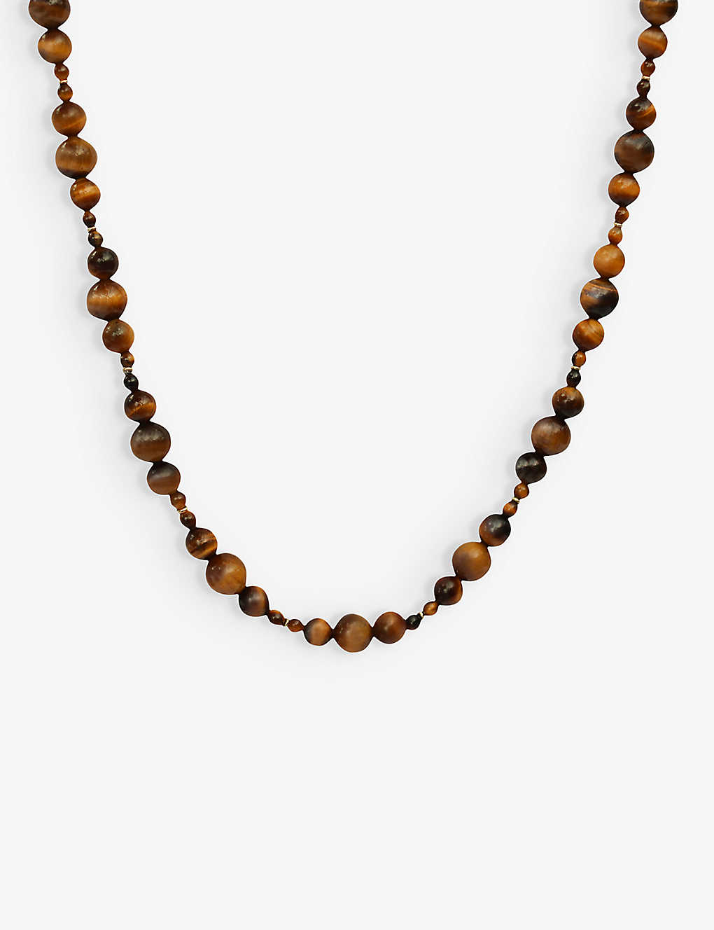 The Alkemistry Womens Yellow Gold Boba Sugar 18ct Yellow-gold And Tiger Eye's Beaded Necklace