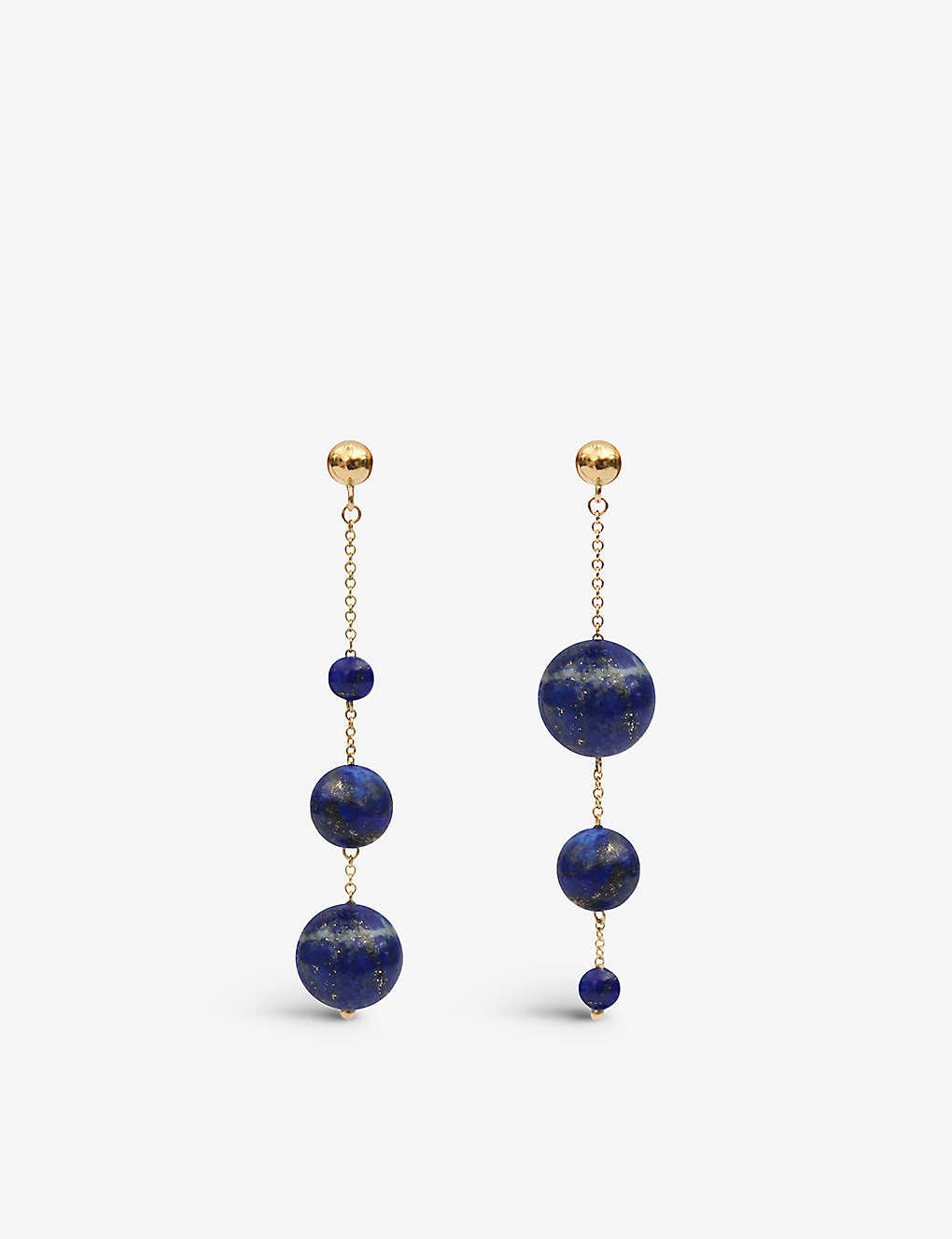 Shop The Alkemistry Womens Yellow Gold Boba Blueberry 18ct Yellow-gold And Lapis Lazuli Drop Earrings