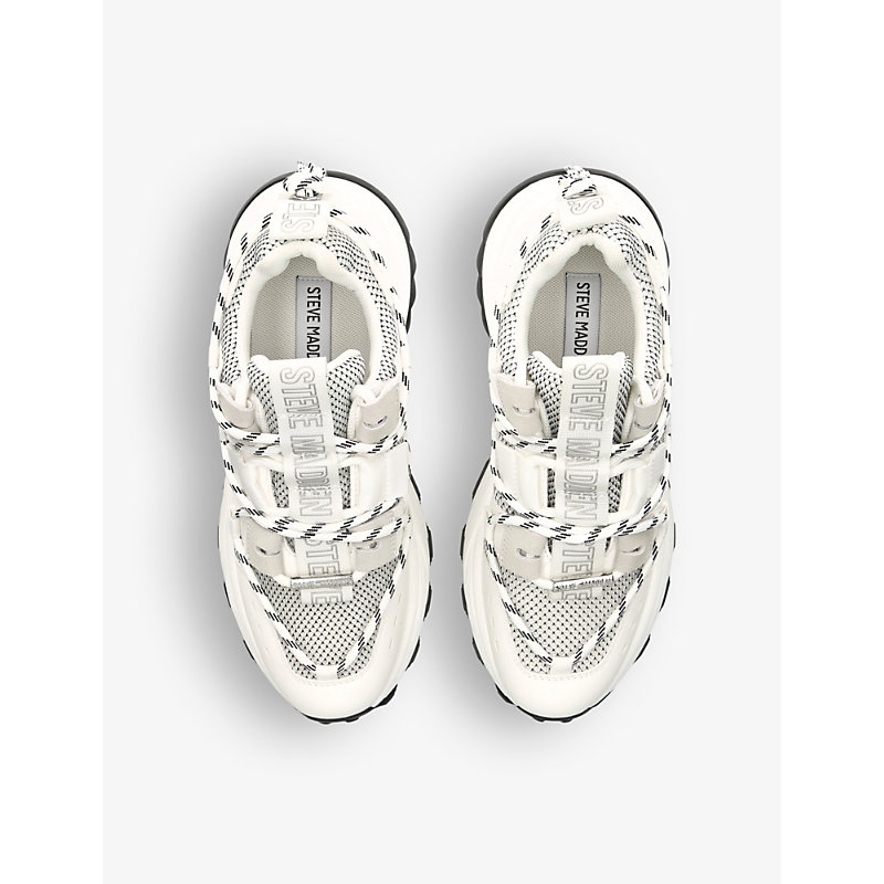 Shop Steve Madden Women's White Tazmania 739 Fabric Low-top Trainers