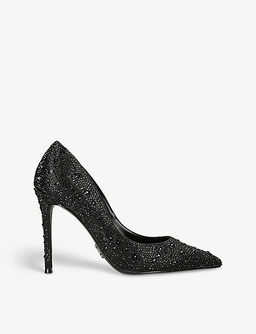 STEVE MADDEN: Evelyn R rhinestone-embellished heeled court shoes