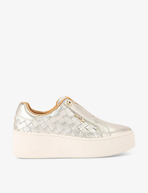 CARVELA: Connected laceless leather low-top trainers