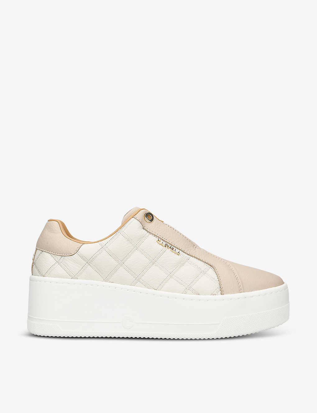 Carvela Womens Bone Connected Quilted Leather Low-top Trainers