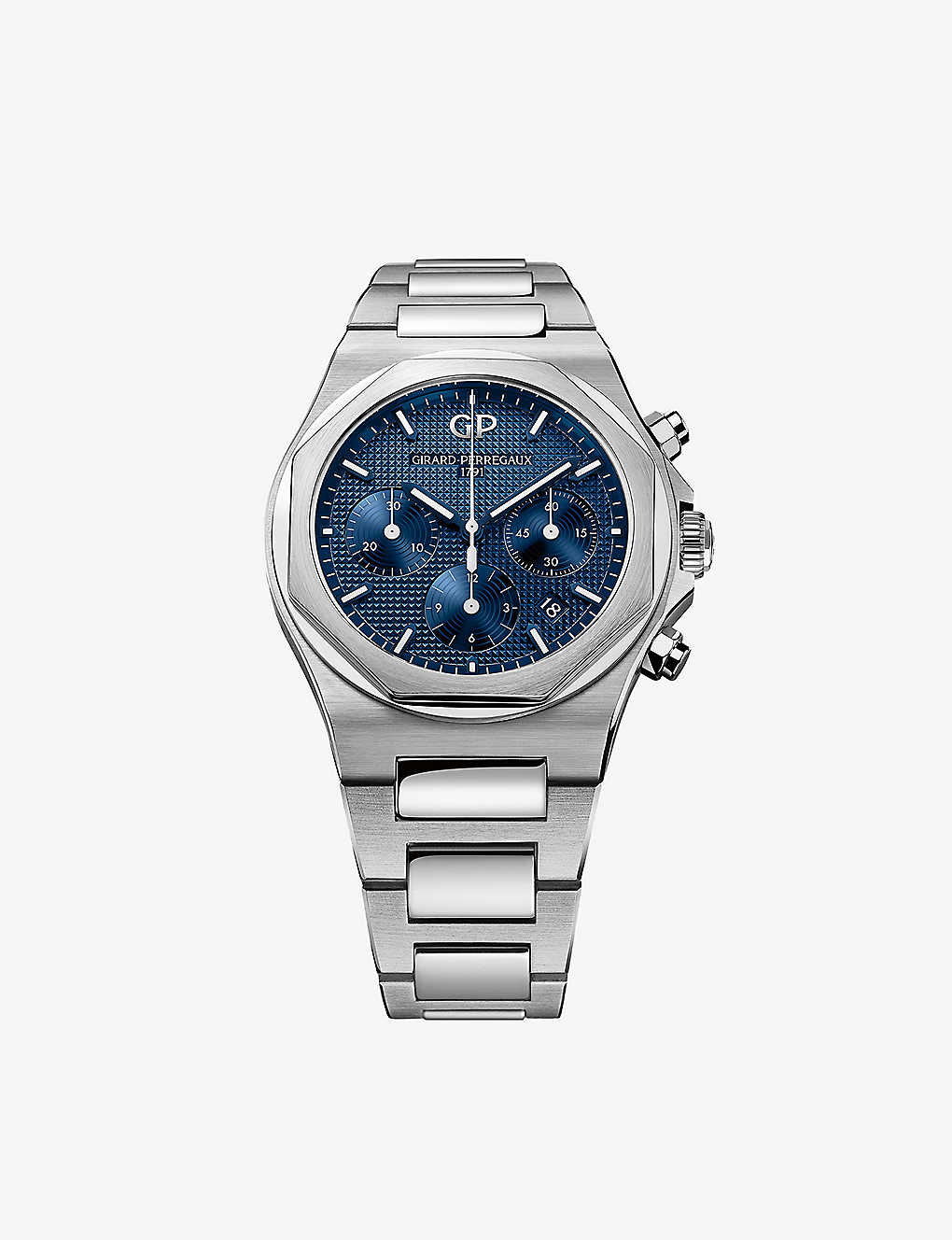 Girard-perregaux Mens Blue 81020-11-431-11a Laureato Chronograph Stainless-steel Automatic Watch