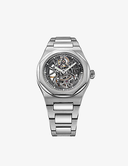 GIRARD-PERREGAUX: 81015-11-001-11A Laureato Skeleton stainless steel automatic watch
