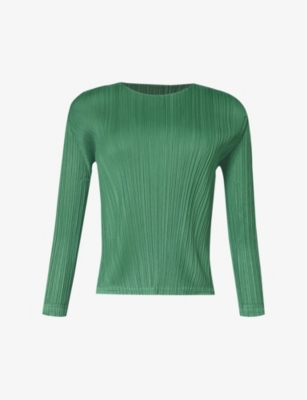 PLEATS PLEASE ISSEY MIYAKE: December long-sleeved knitted top
