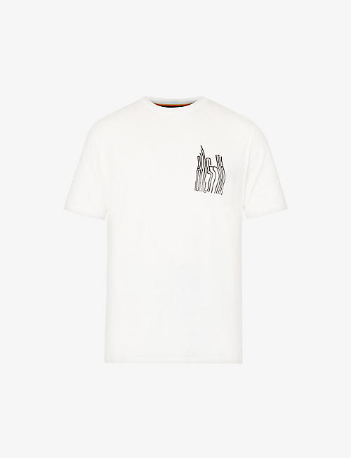 PAUL SMITH: Brand-print crewneck organic-cotton T-shirt