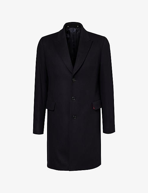 PAUL SMITH: Single-breasted front-pocket wool and cashmere-blend coat